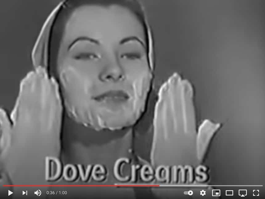 Dove cream 1957 commercial brand positioning